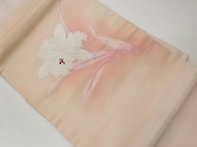 JAPANESE KIMONO / VINTAGE NAGOYA OBI / WOVEN FLOWER